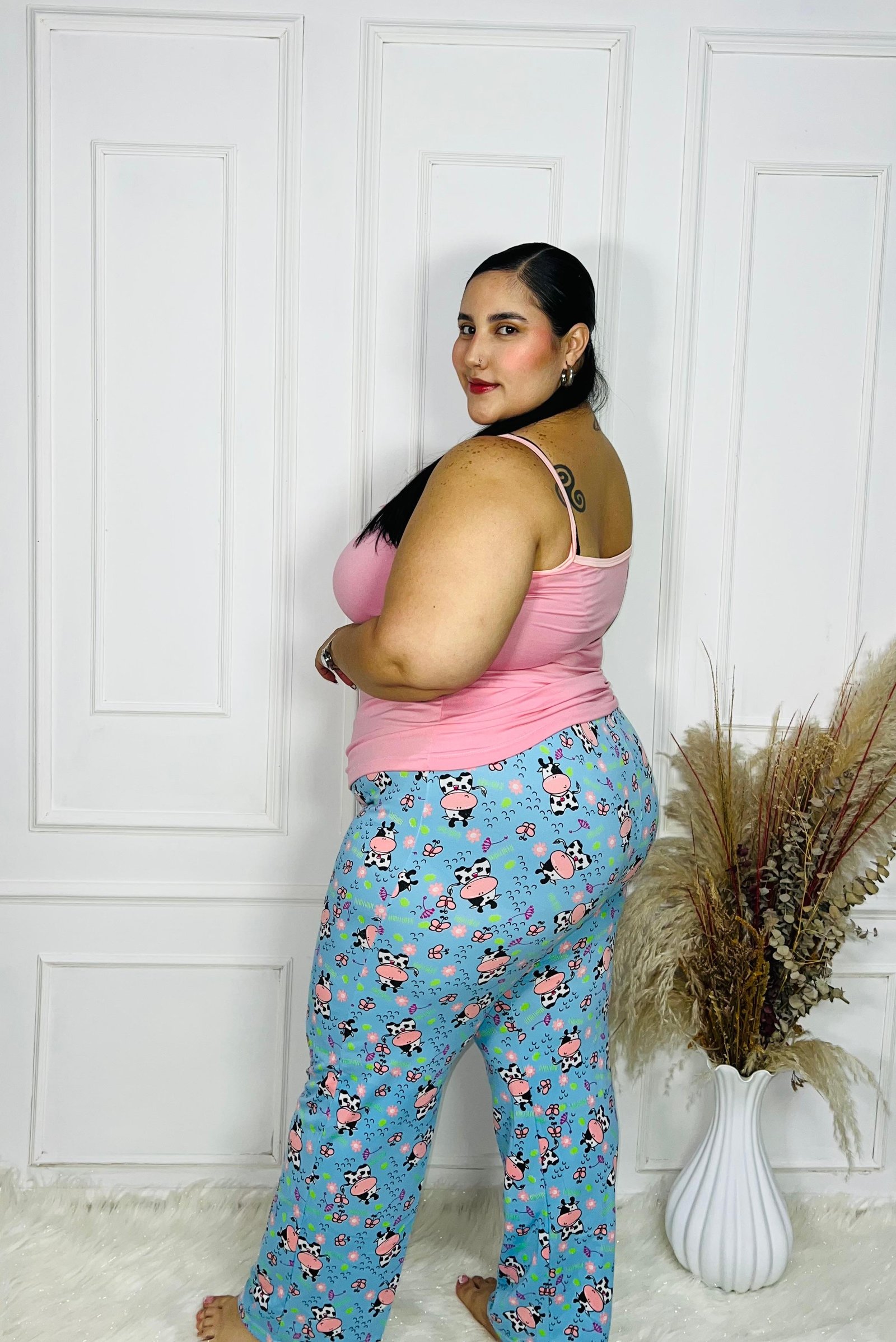 Pijama dama XXL pantalon-blusa tiras hover