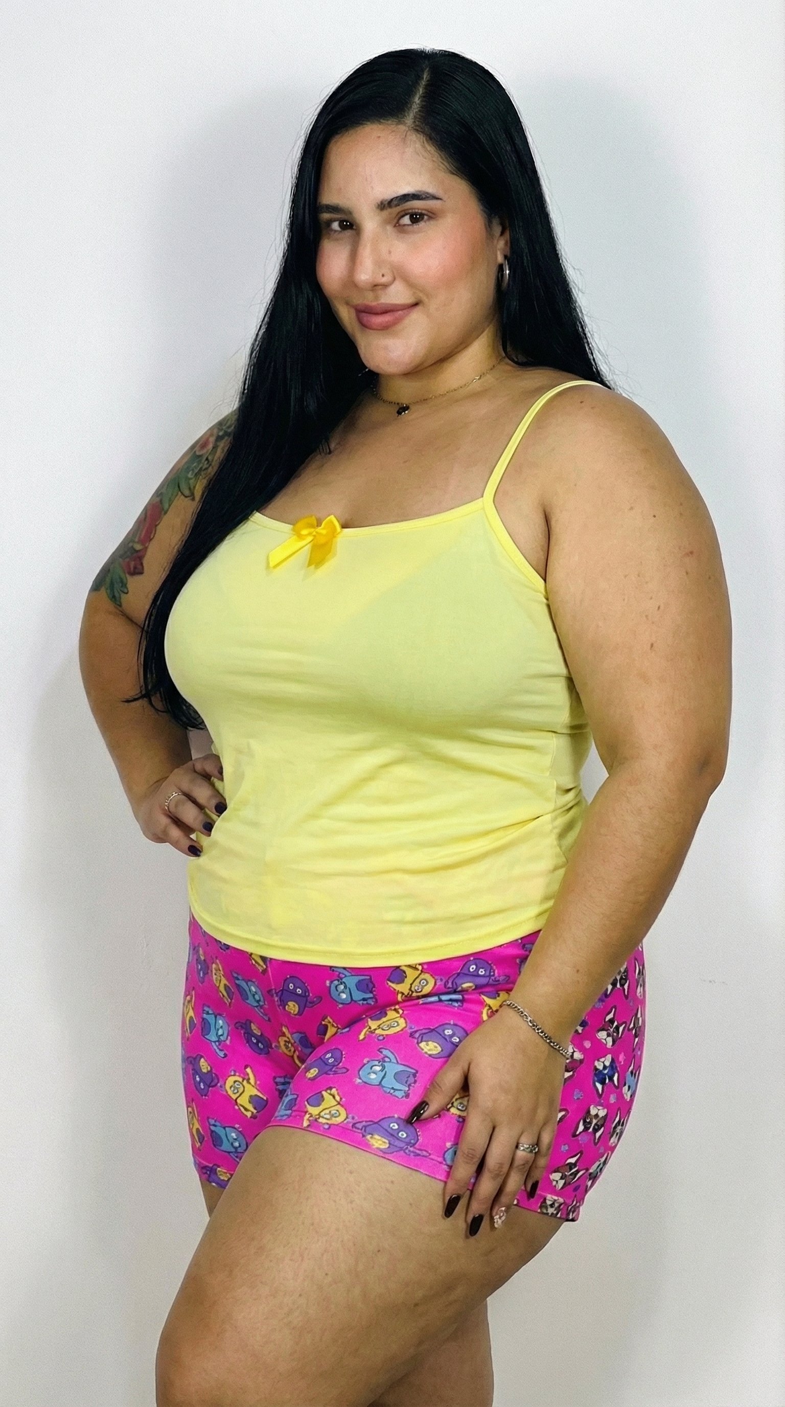 Pijama dama XXL short-blusa tiras REF:EL001 hover